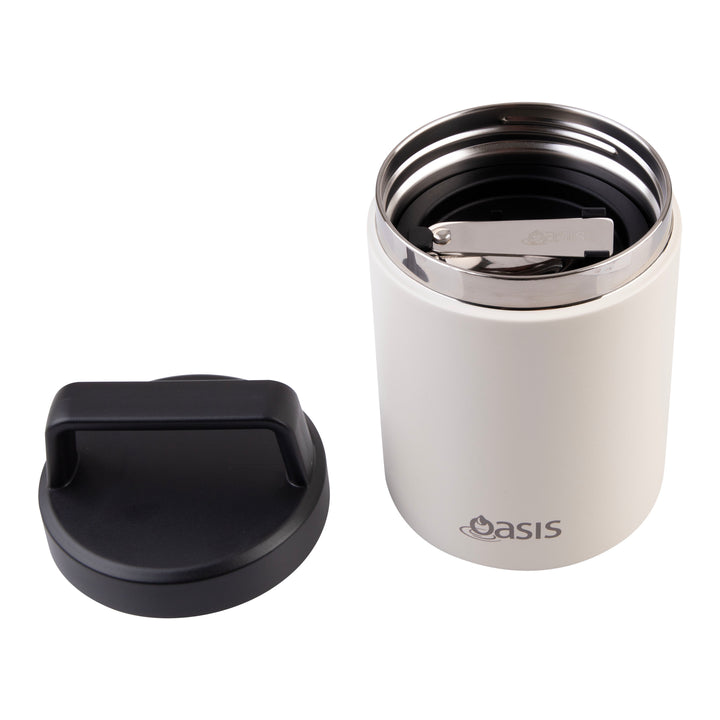 Oasis Insulated Food Jar With Handle & Spoon - 480ml - Alabaster