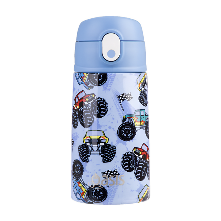 Oasis Insulated Drink Bottle with Sipper - Monster Trucks