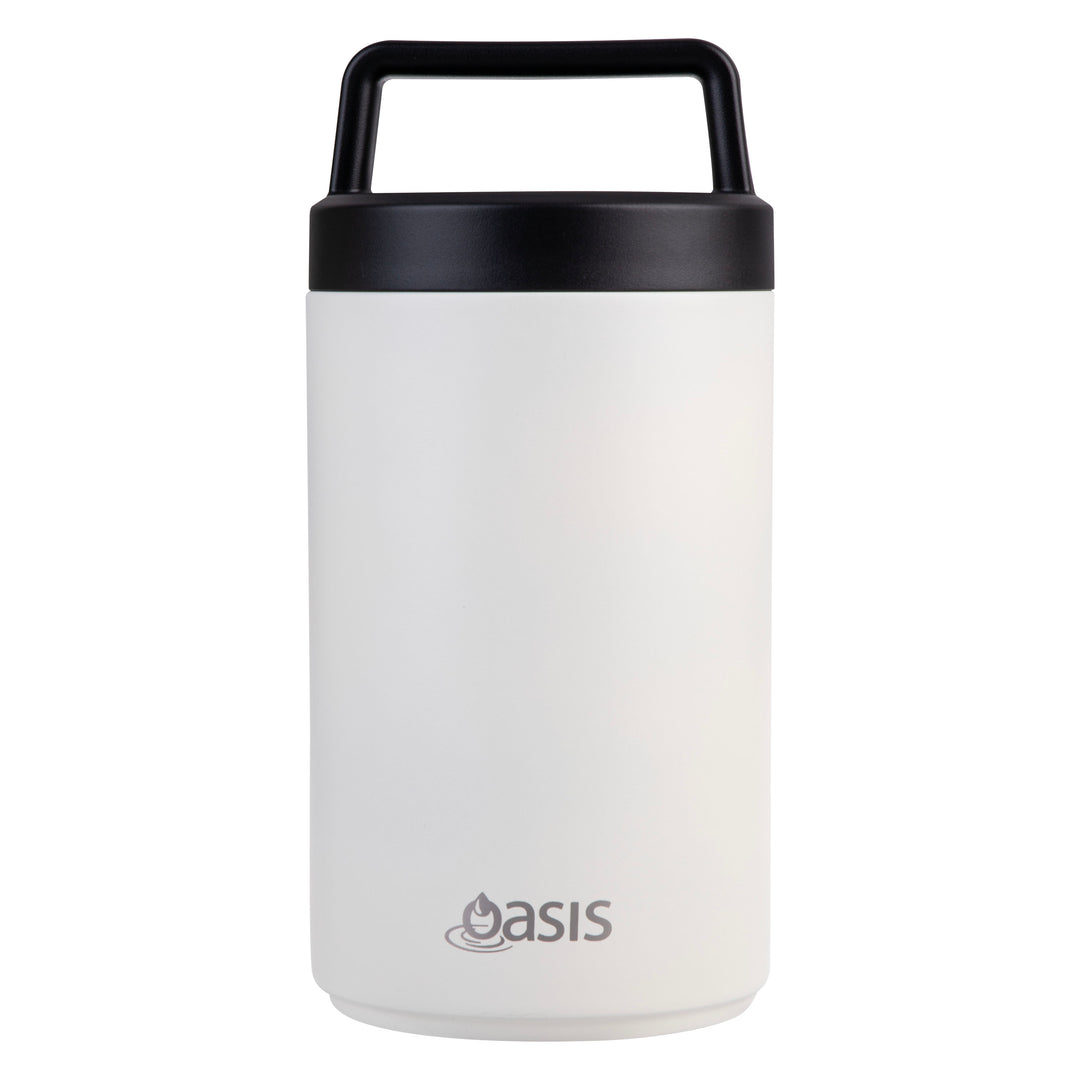 Oasis Insulated Food Jar With Handle & Spoon - 700ml - Alabaster