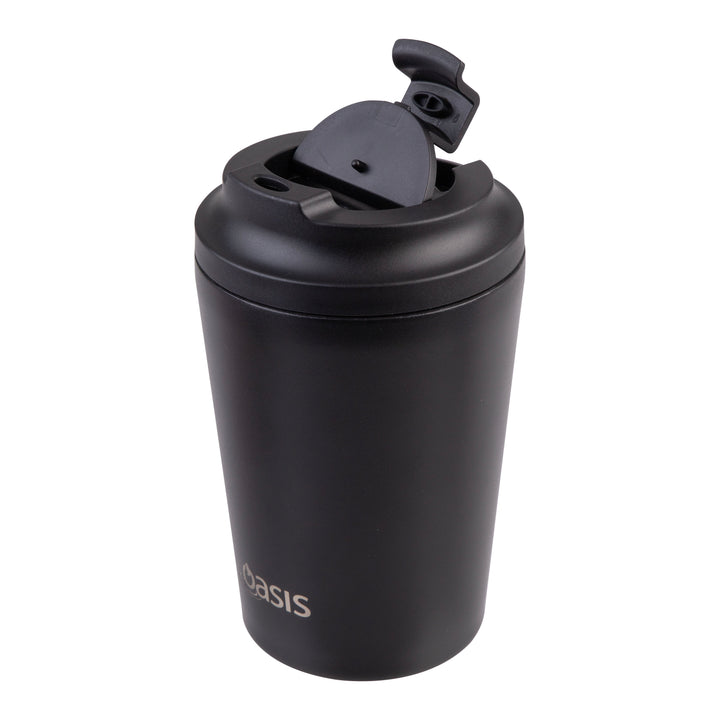 Oasis Ceramic Lined Insulated Coffee Cup - Black