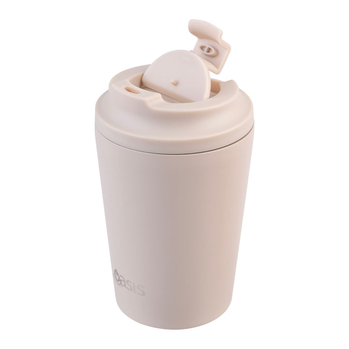 Oasis Ceramic Lined Insulated Coffee Cup - Oat