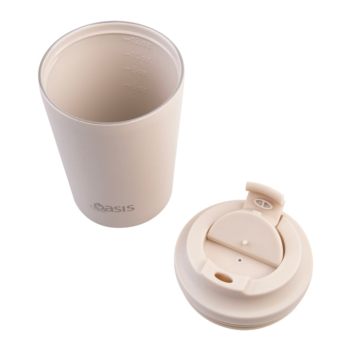 Oasis Ceramic Lined Insulated Coffee Cup - Oat