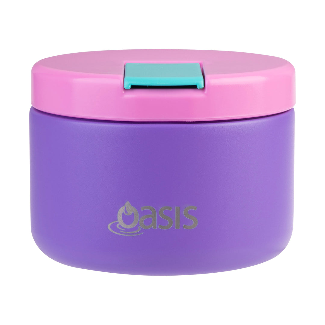 Oasis Insulated Food Jar - Quick Release Lid - 300ml - Purple/Pink