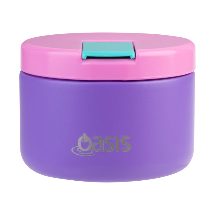 Oasis Insulated Food Jar - Quick Release Lid - 300ml - Purple/Pink