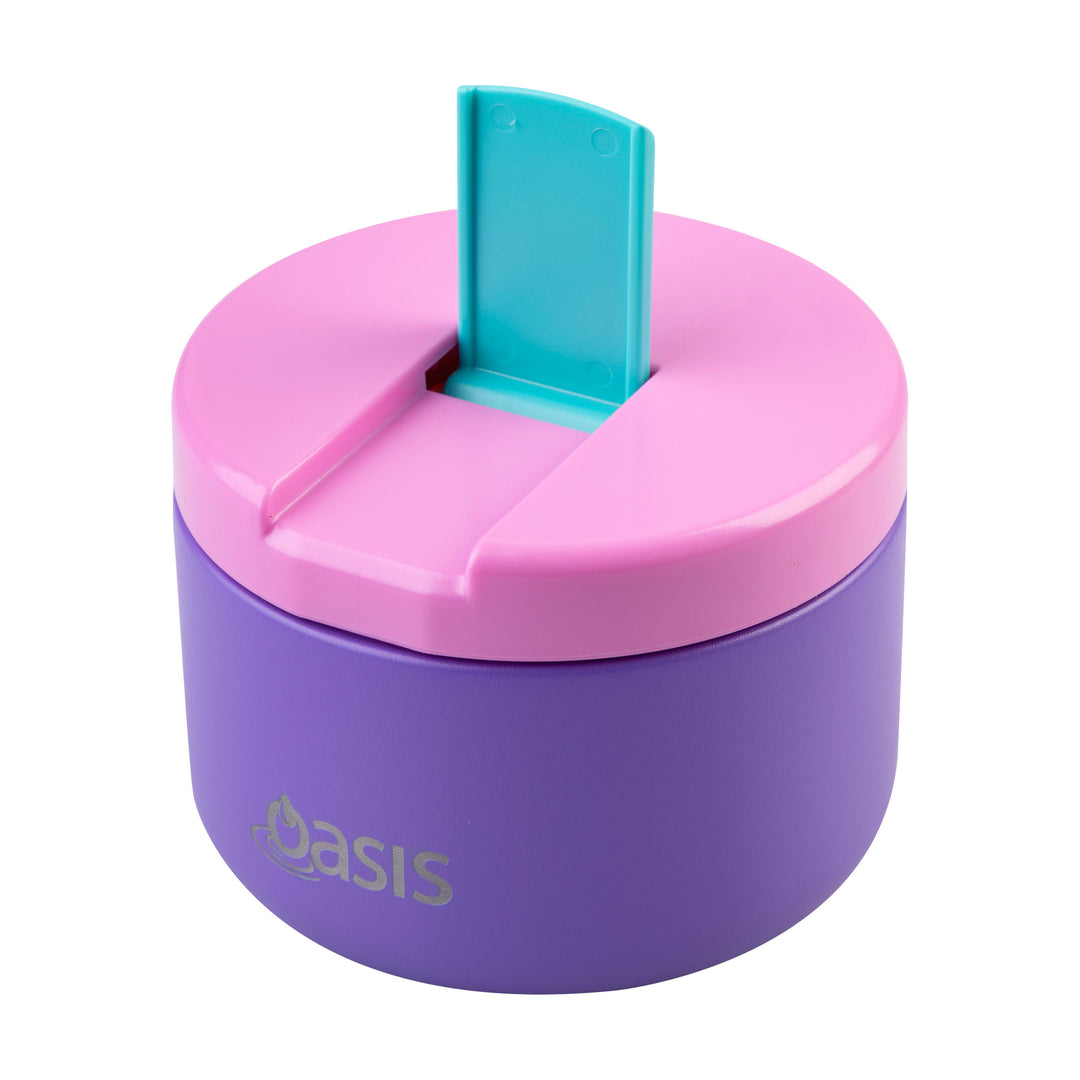 Oasis Insulated Food Jar - Quick Release Lid - 300ml - Purple/Pink