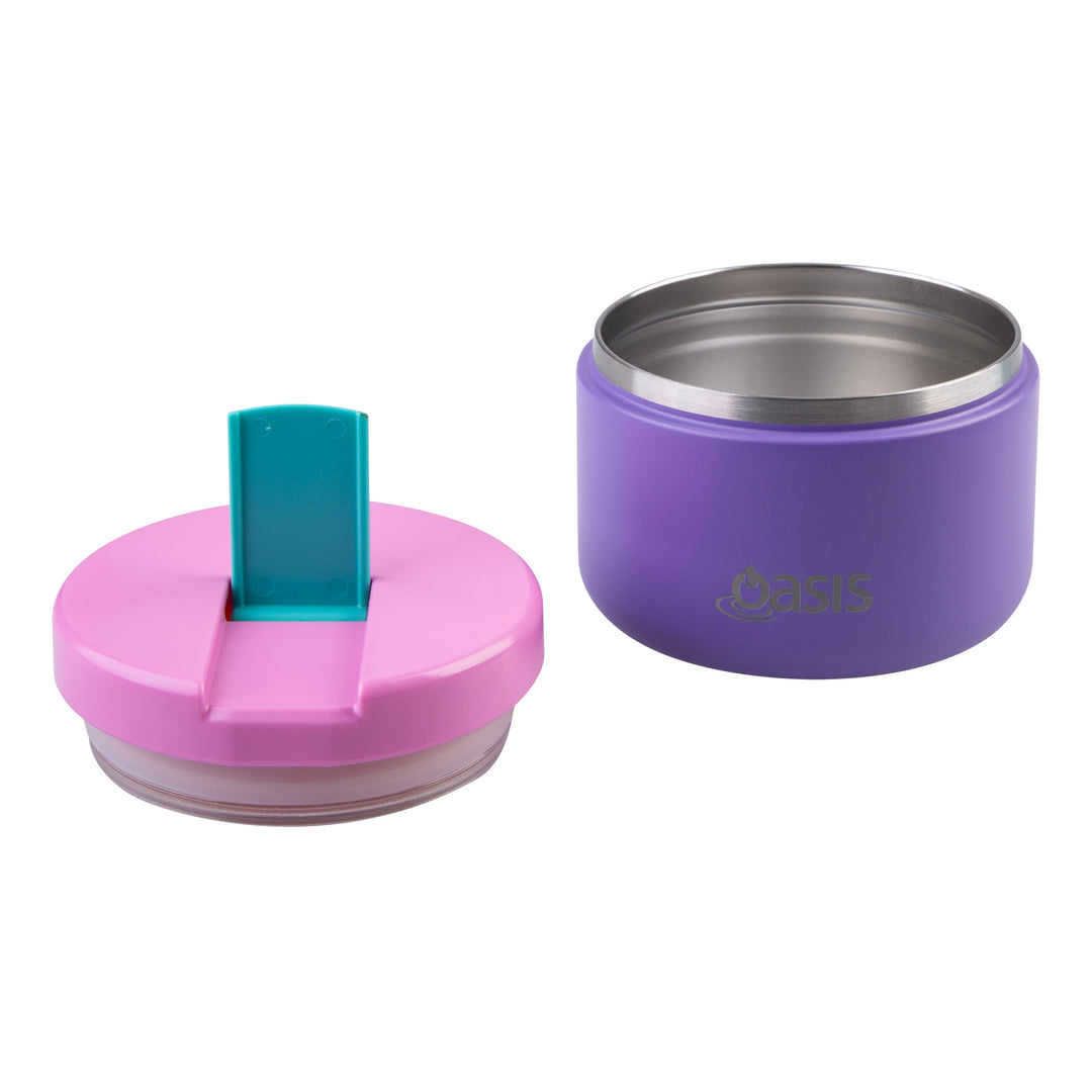 Oasis Insulated Food Jar - Quick Release Lid - 300ml - Purple/Pink