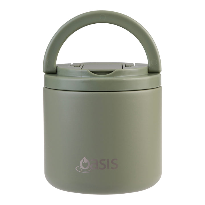 Oasis Insulated Food Jar - Quick Release Lid - 550ml - Olive Green