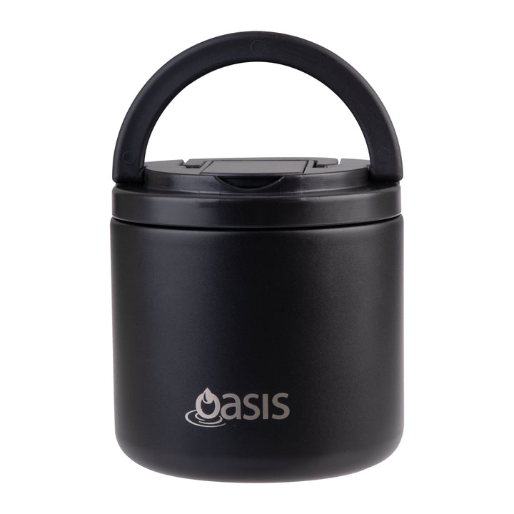 Oasis Insulated Food Jar - Quick Release Lid - 550ml - Black