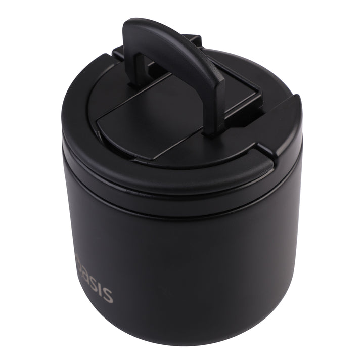 Oasis Insulated Food Jar - Quick Release Lid - 550ml - Black
