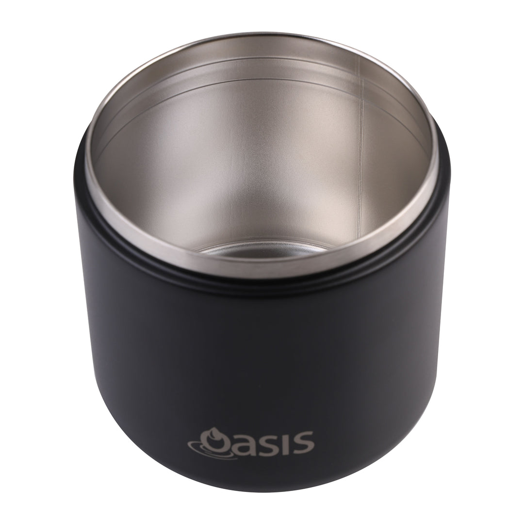 Oasis Insulated Food Jar - Quick Release Lid - 550ml - Black