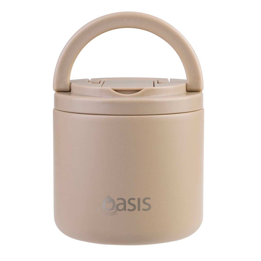 Oasis Insulated Food Jar - Quick Release Lid - 550ml - Latte