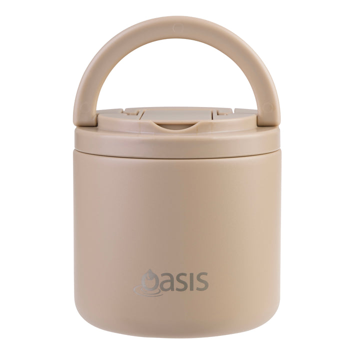 Oasis Insulated Food Jar - Quick Release Lid - 550ml - Latte