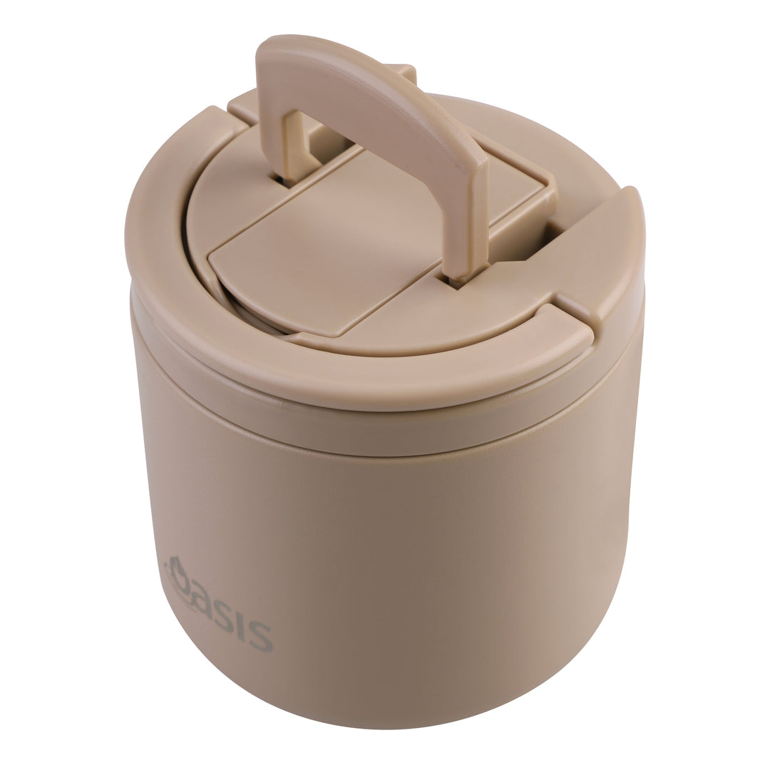 Oasis Insulated Food Jar - Quick Release Lid - 550ml - Latte
