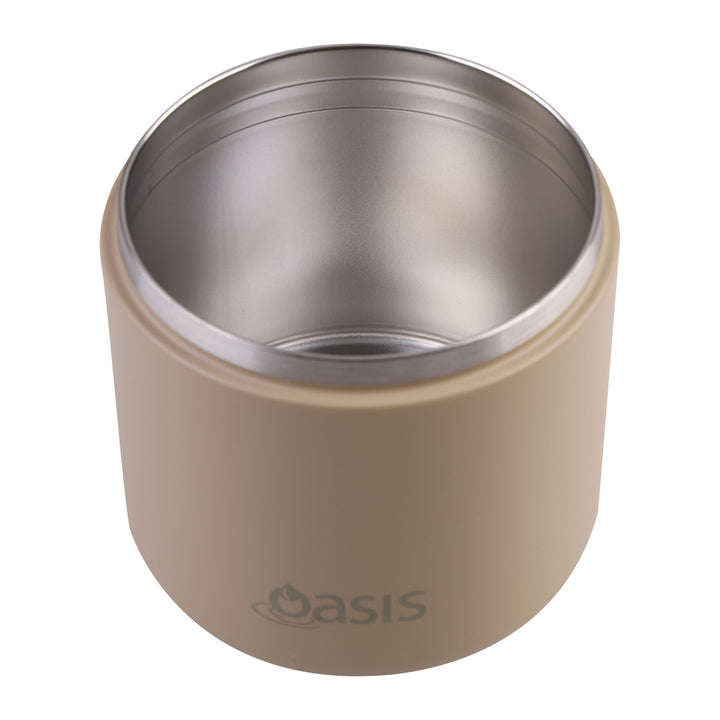 Oasis Insulated Food Jar - Quick Release Lid - 550ml - Latte