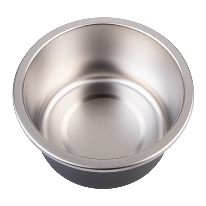 Oasis Microwave Safe Stainless Steel Round Container - Black - 680ml