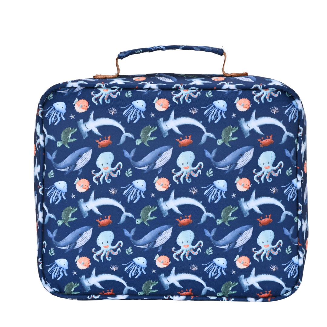 Kinnder JUNIOR Insulated Lunch Bag + Ice Pack - Ocean Friends