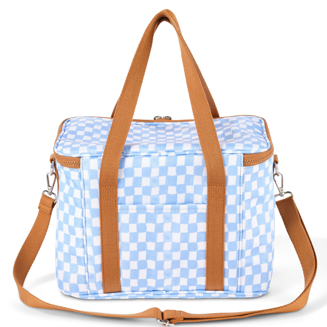 OiOi MAXI Insulated Lunch Bag - Blue Check