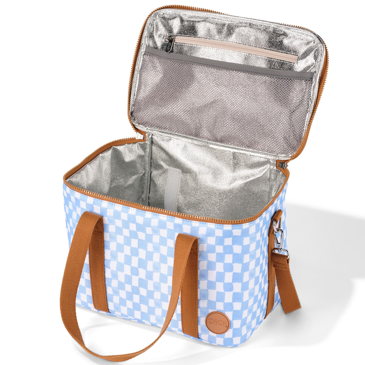 OiOi MAXI Insulated Lunch Bag - Blue Check