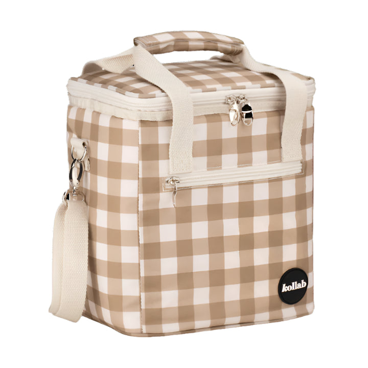 Kollab Mini Insulated Cooler Bag - Olive Check