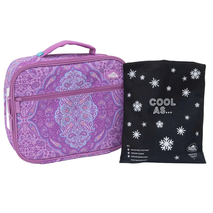 Spencil BIG Cooler Lunch Bag + Chill Pack - Paisley Daze