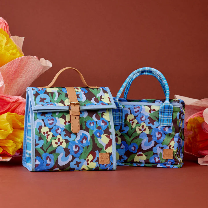The Somewhere Co. Insulated Lunch Satchel - Pansy Patch
