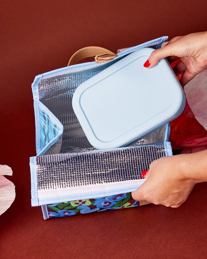 The Somewhere Co. Insulated Lunch Satchel - Pansy Patch