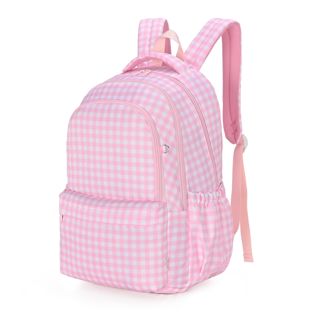 Kinnder Campus School Backpack 2.0 - Pink Gingham