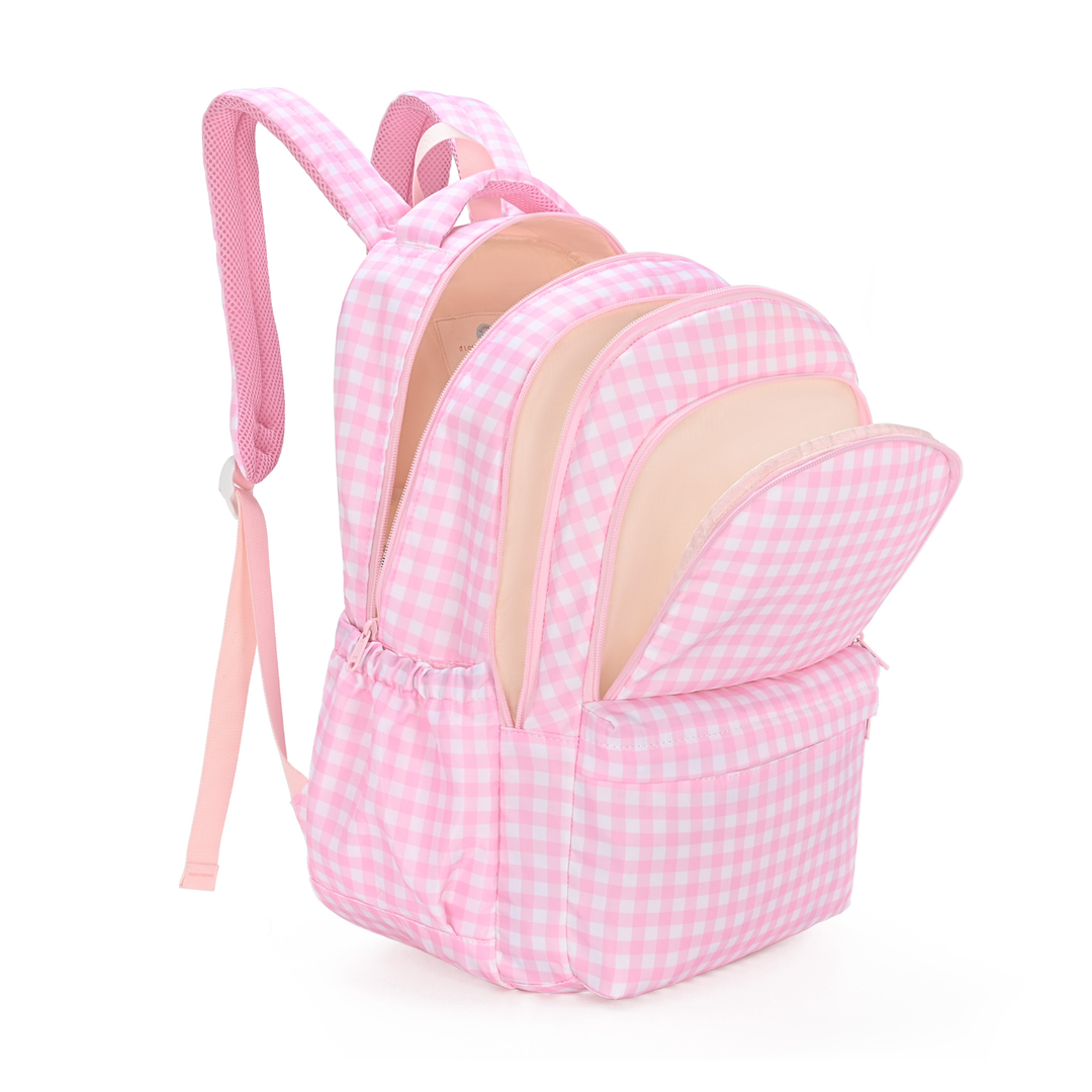 Kinnder Campus School Backpack 2.0 - Pink Gingham