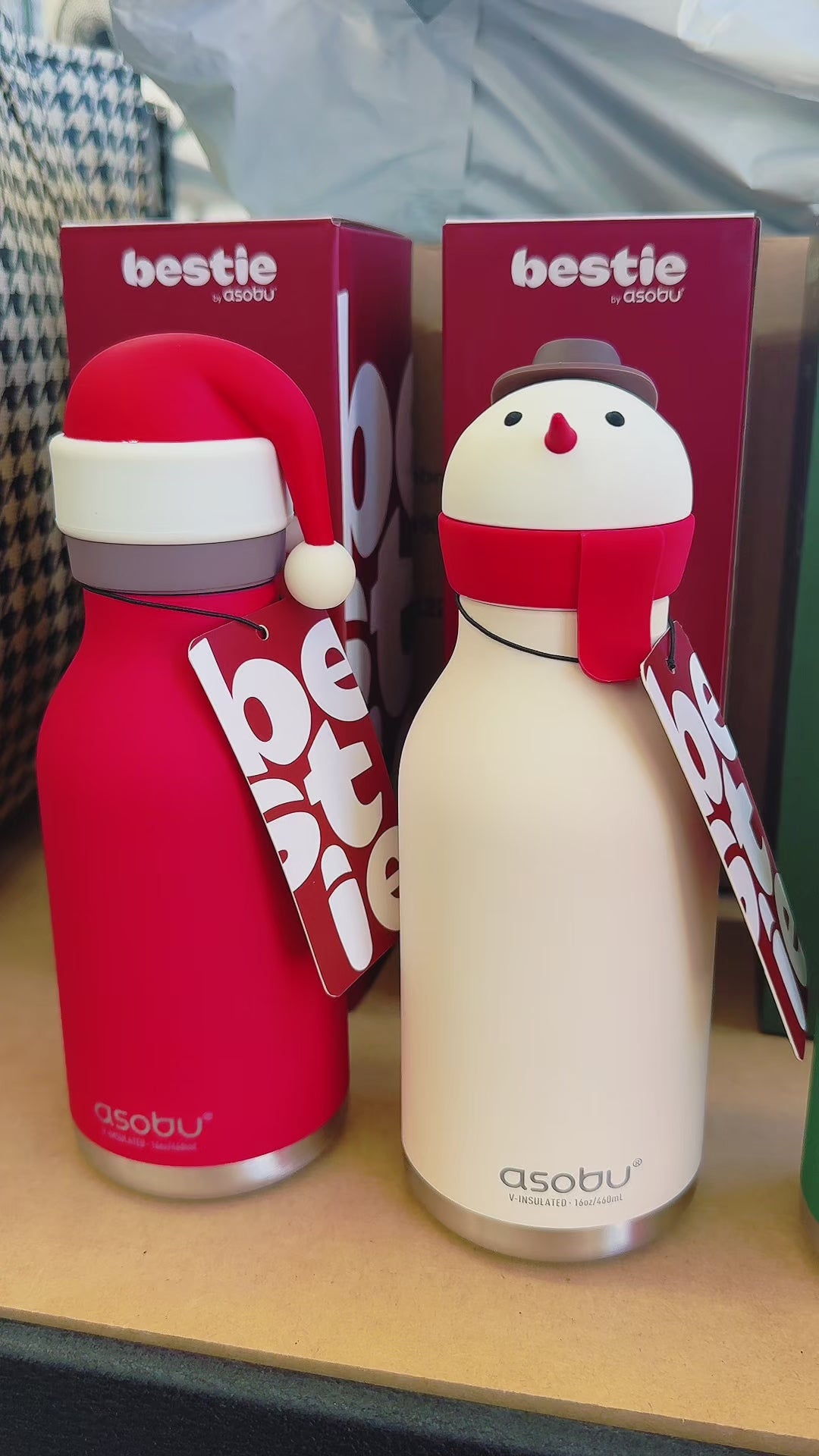 PRE-ORDER - Asobu 460ml Insulated Bestie Bottle - Reindeer
