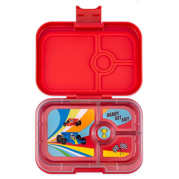 Yumbox Panino 4 Lunch Box - Roar Red - Race Car