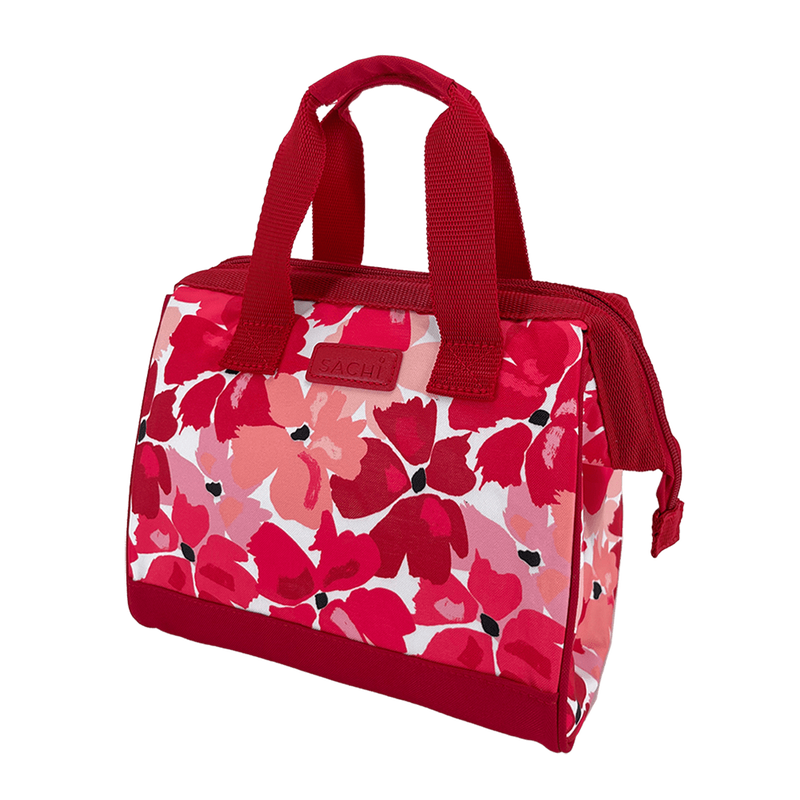 Sachi Triangular Insulated Lunch Bag - Red Poppies