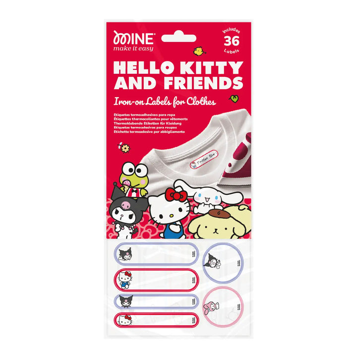 Hello Kitty & Friends Iron-On Clothing Labels (36 Pack)