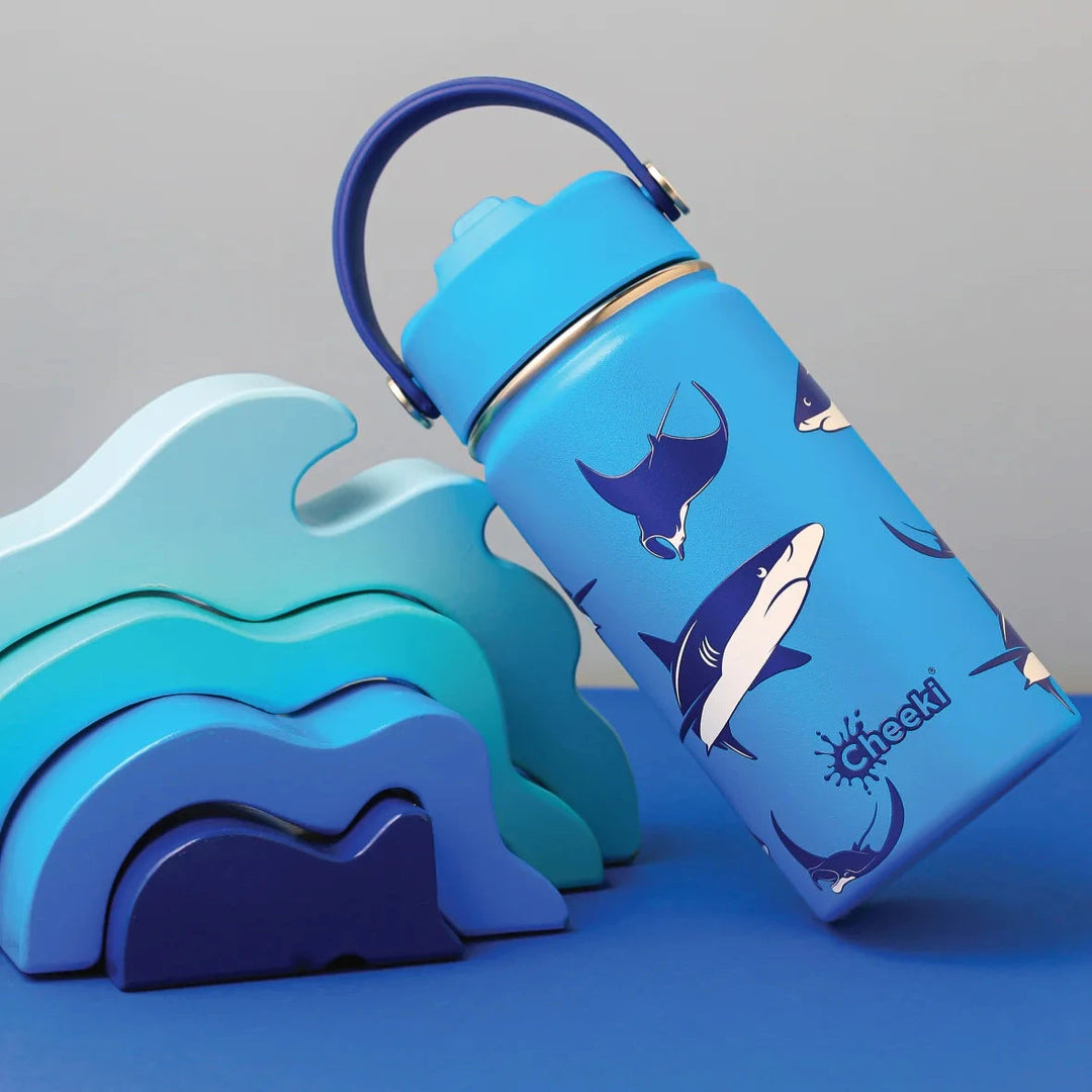 Cheeki 400ml Insulated Adventure Bottle - Sharks
