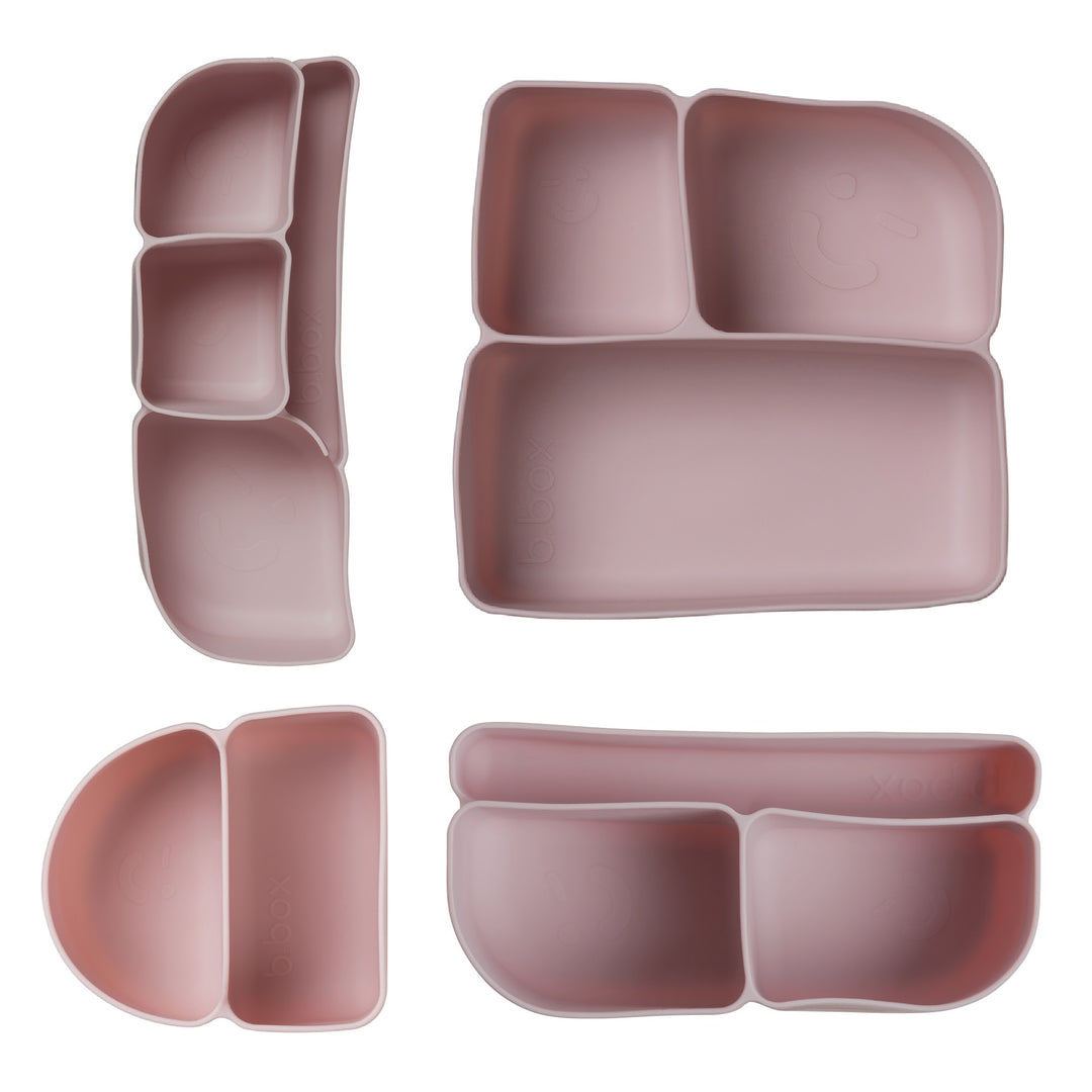 b.box Silicone Bento Buddy + Tray Bundle - Berry