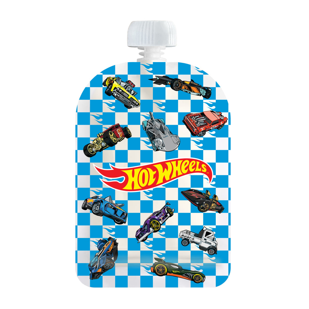 Sinchies 150ml Reusable Food Pouch - 10 Pack - Hot Wheels - Rapid Racer