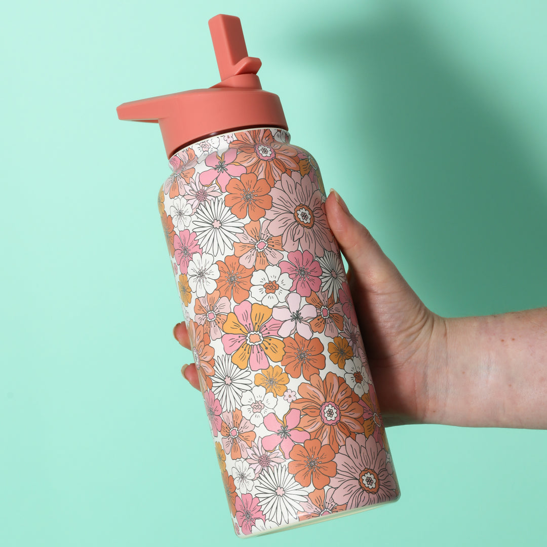 Sip by Splosh Insulated Drink Bottle - Retro Floral