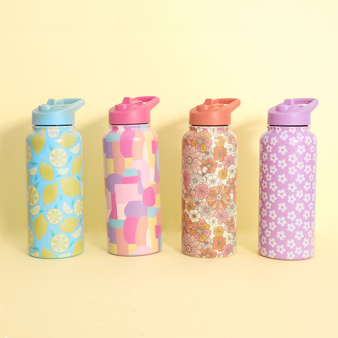 Sip by Splosh Insulated Drink Bottle - Retro Floral