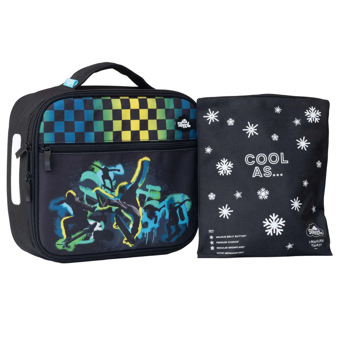 Spencil BIG Cooler Lunch Bag + Chill Pack - Skate Crew
