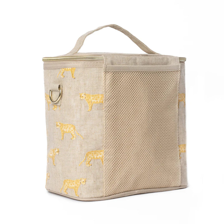SoYoung Linen Poche Insulated Bag - Golden Panthers