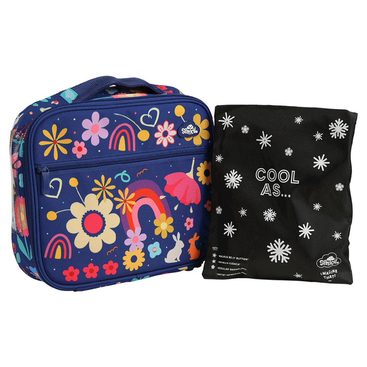Spencil BIG Cooler Lunch Bag + Chill Pack - Flower Power