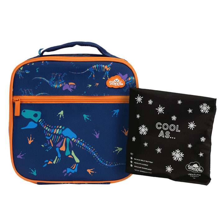 Spencil Little Cooler Lunch Bag + Chill Pack - Dino Bones