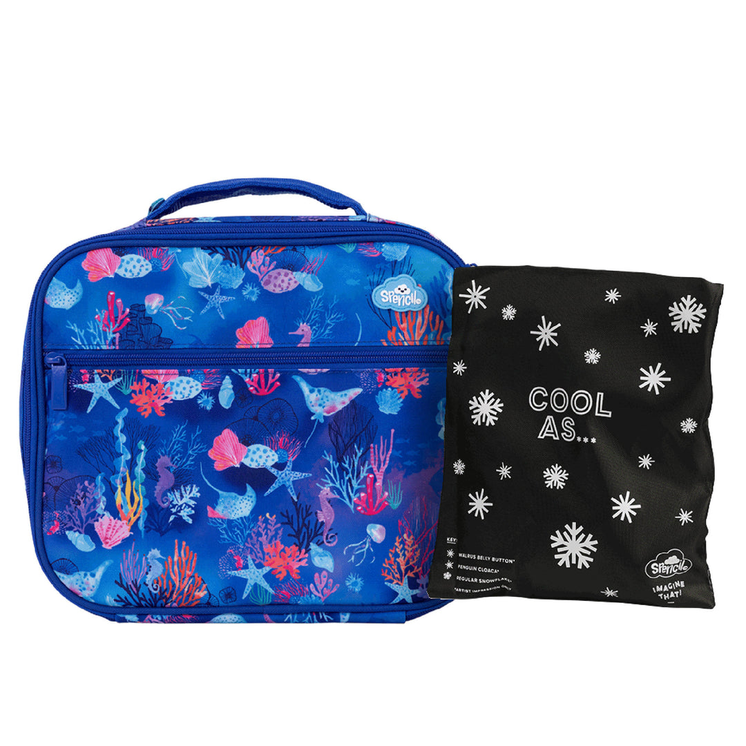 Spencil BIG Cooler Lunch Bag + Chill Pack - Coral Garden