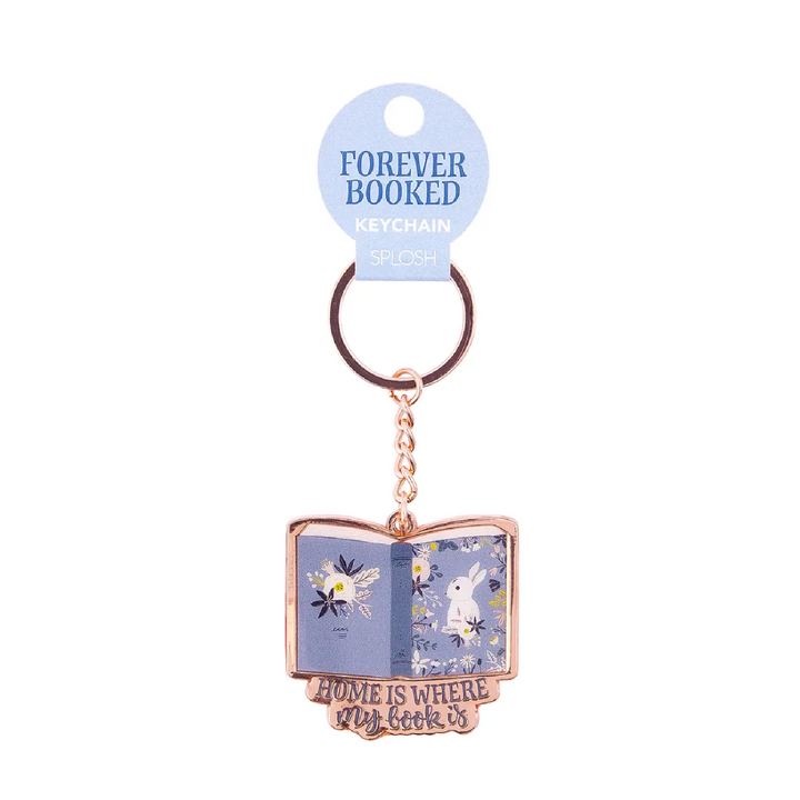 Splosh Home is Where My Book Is Keychain