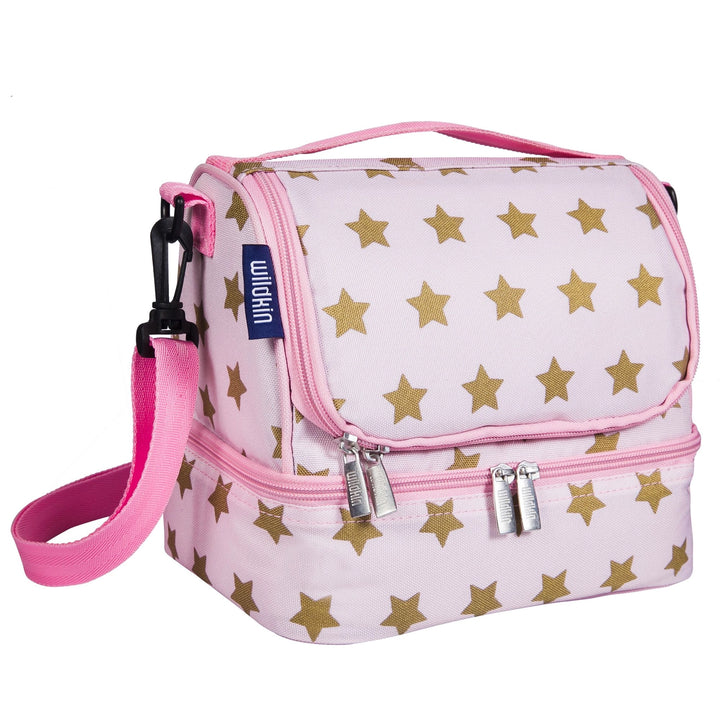 WIldkin Double Decker Lunch Bag - Pink & Gold Stars