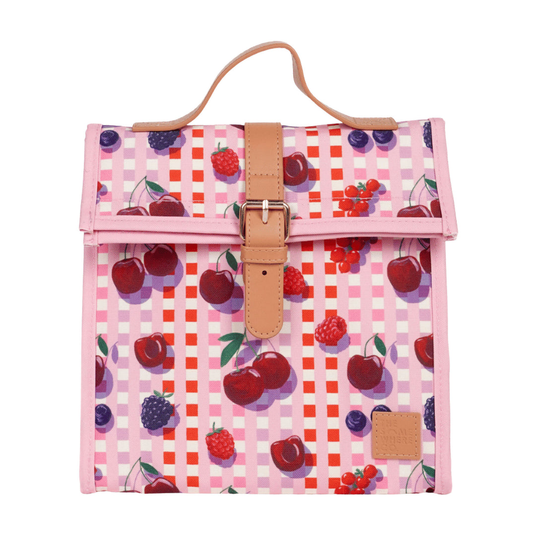 The Somewhere Co. Insulated Lunch Satchel - Sundae Cherries