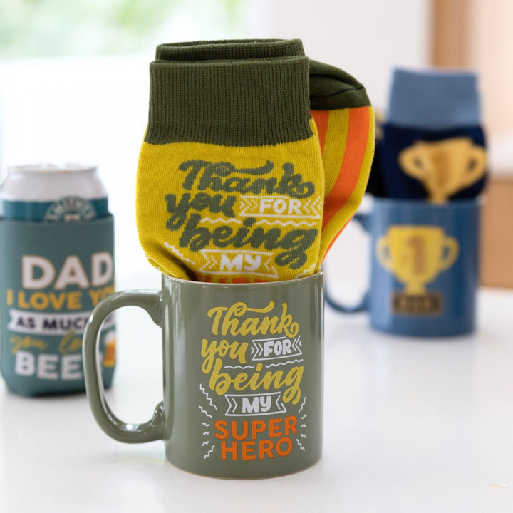 Father's Day Mug & Sock Set - Super Hero