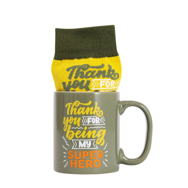 Father's Day Mug & Sock Set - Super Hero