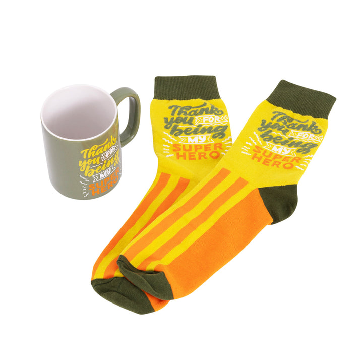 Father's Day Mug & Sock Set - Super Hero