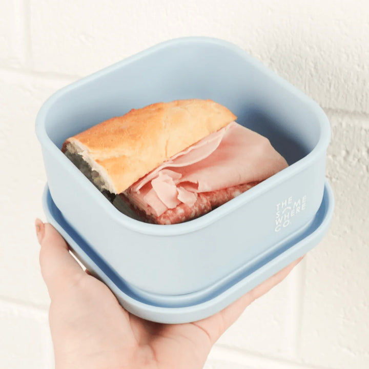 The Somewhere Co Silicone Square Lunch Box - Powder Blue