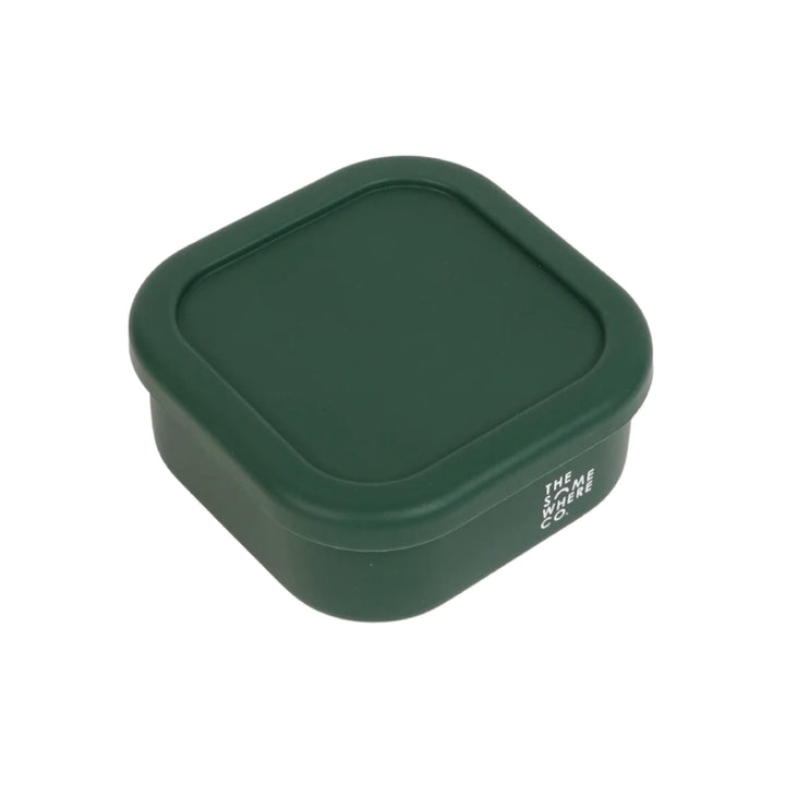 The Somewhere Co Silicone Square Lunch Box - Forest Green